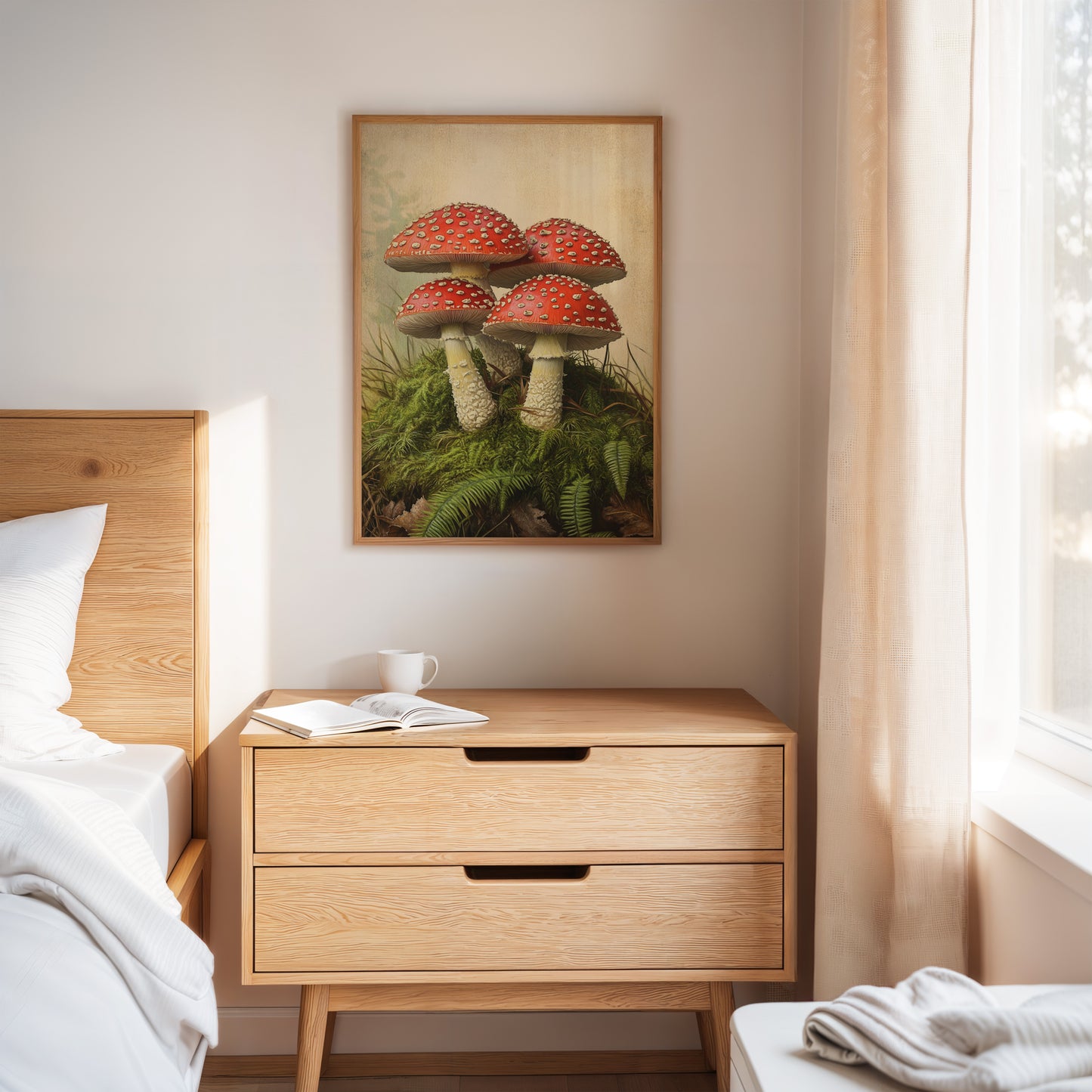 Crimson Mushrooms Emerge