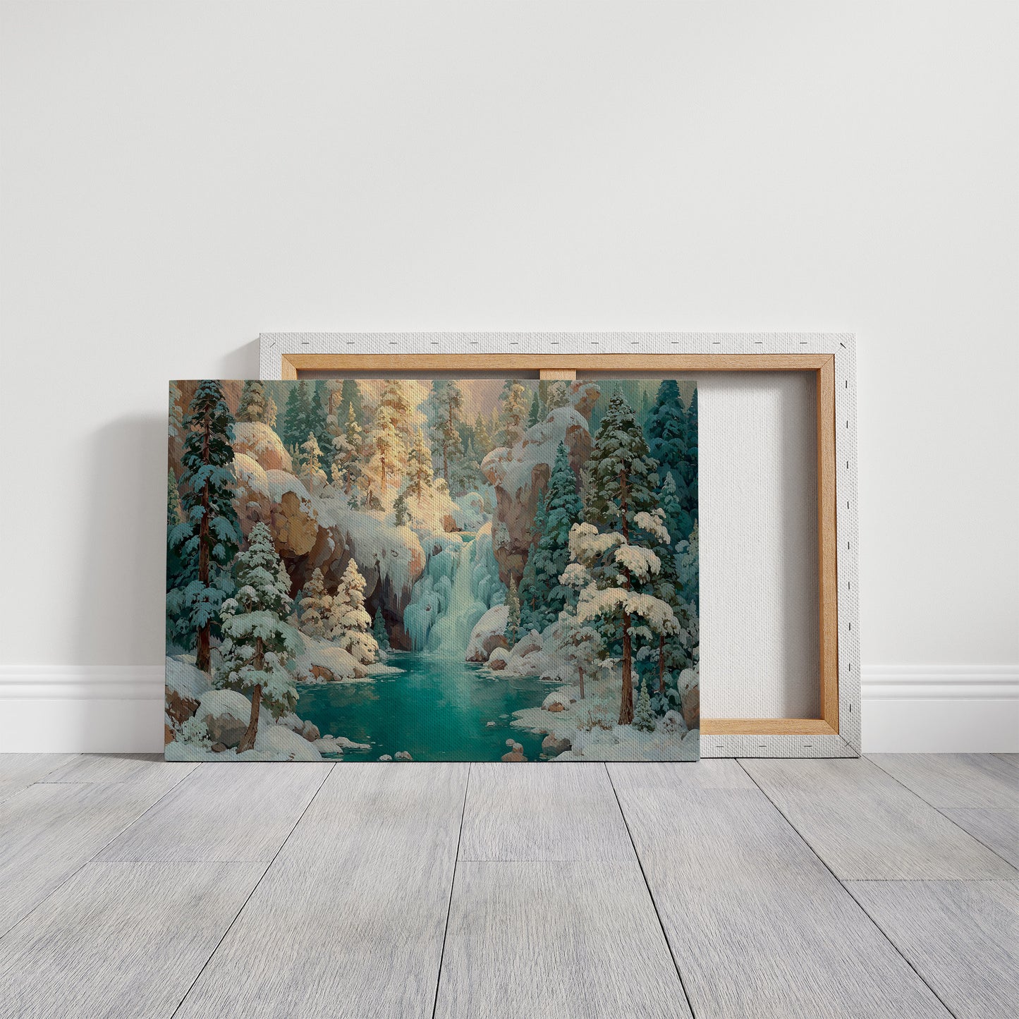 Frozen Falls in the Pines