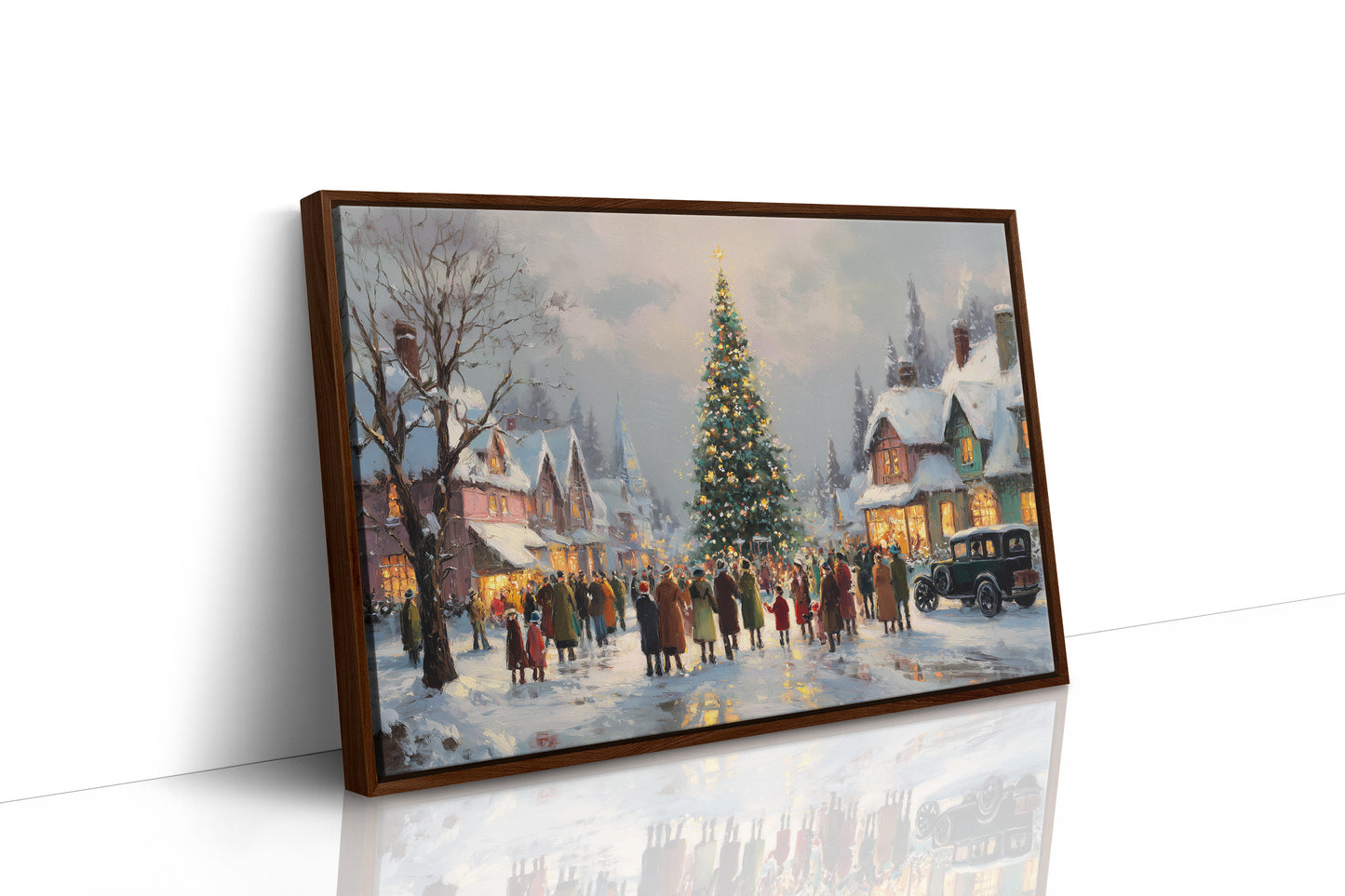 Townsfolk Gather Under December Stars