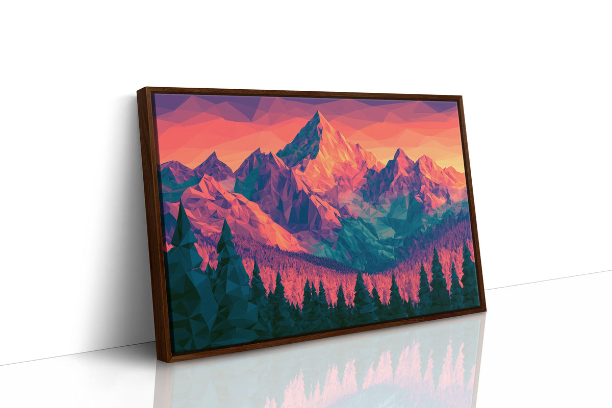 Low Poly Mountain Sunset