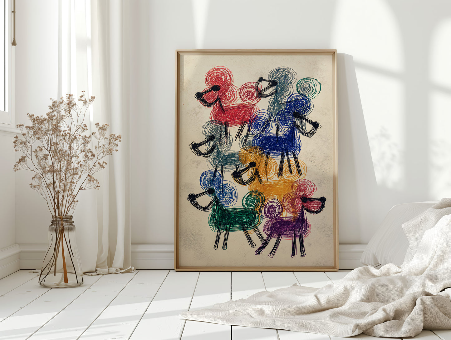 A Parade of Playful Poodles