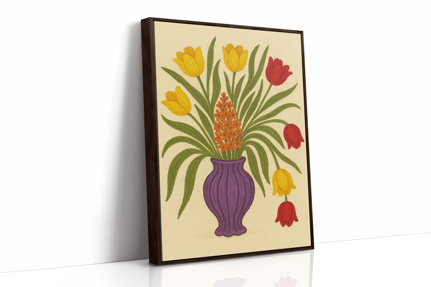 Tulips in a Plum Vase