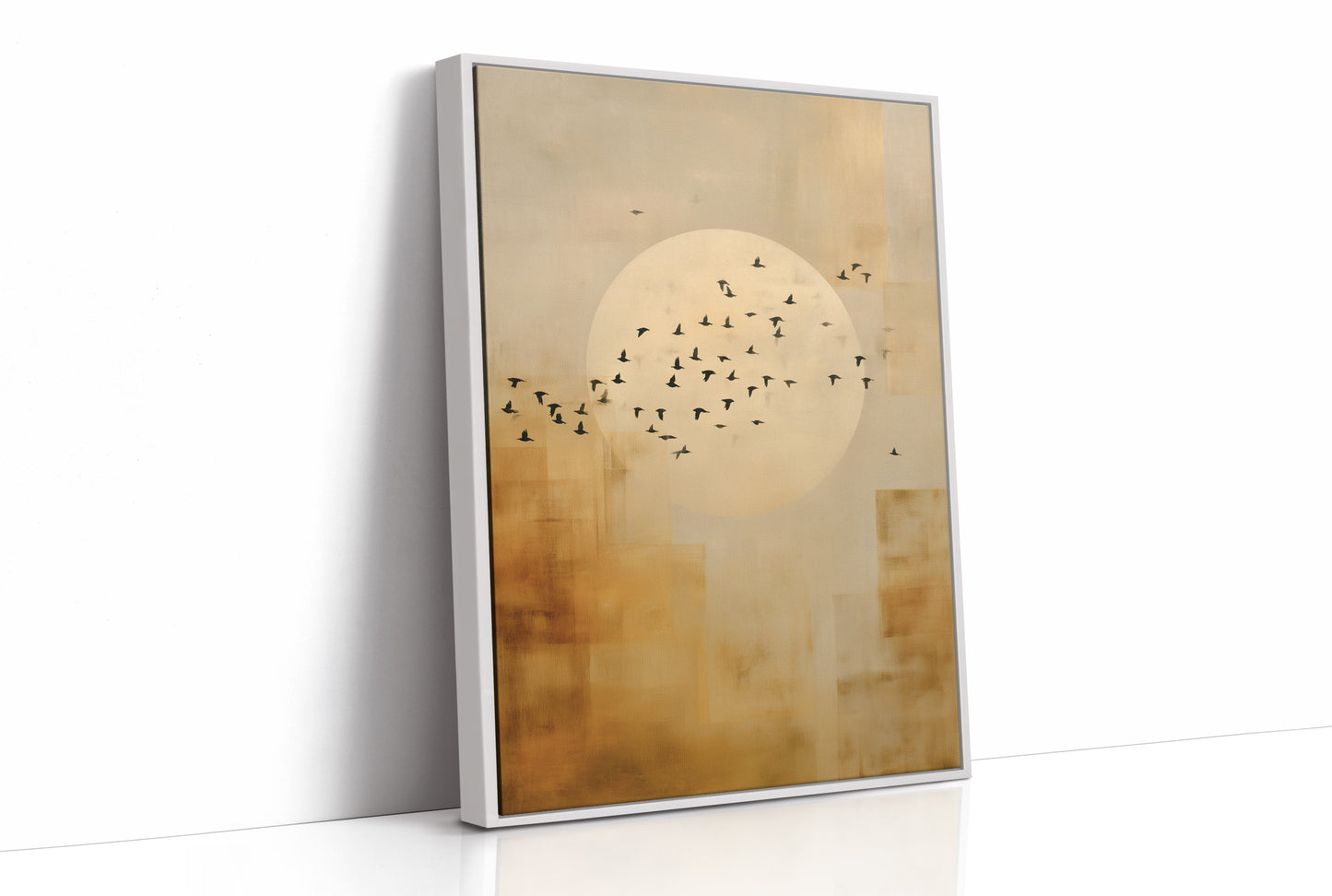 Birds Dance Against Golden Skies