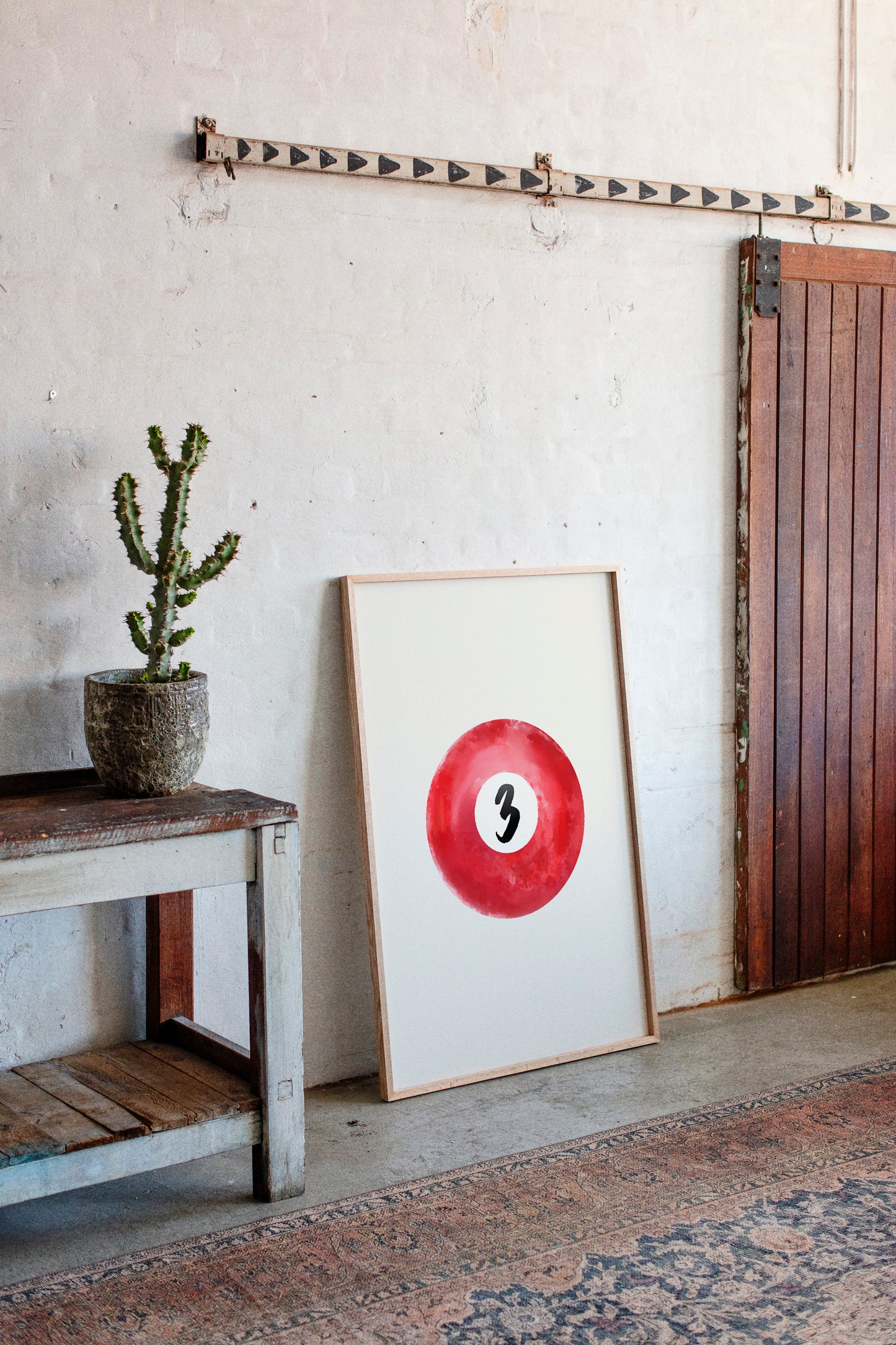 Lucky Number Three Glows Ruby