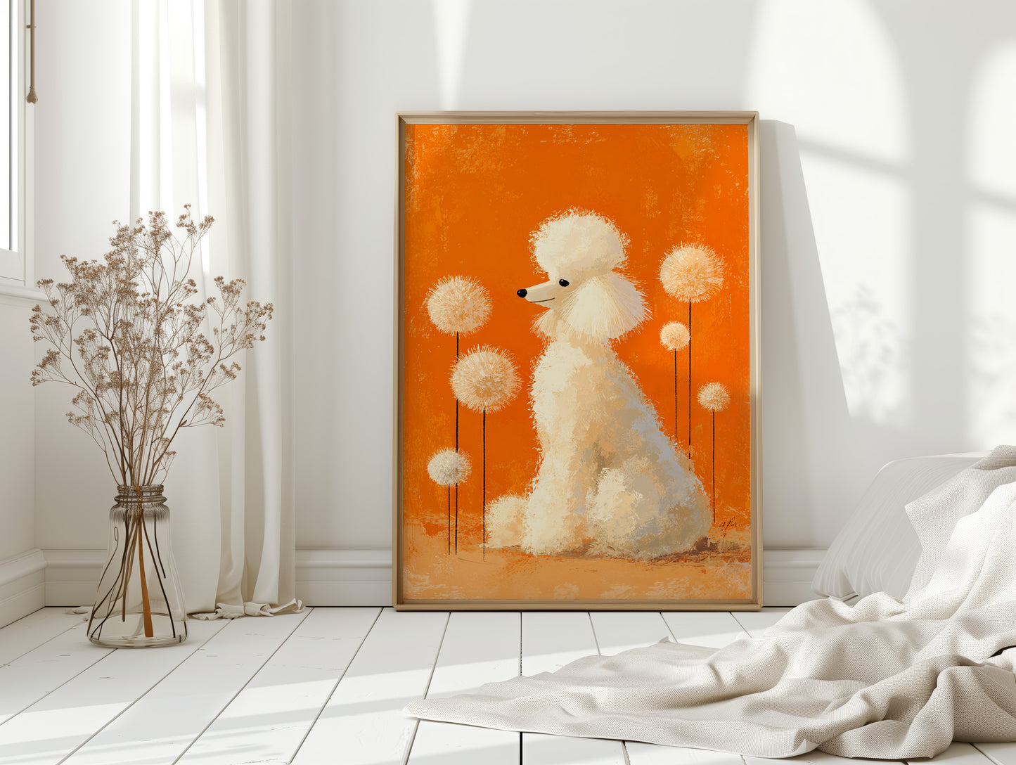 A Poodle's Playful Garden