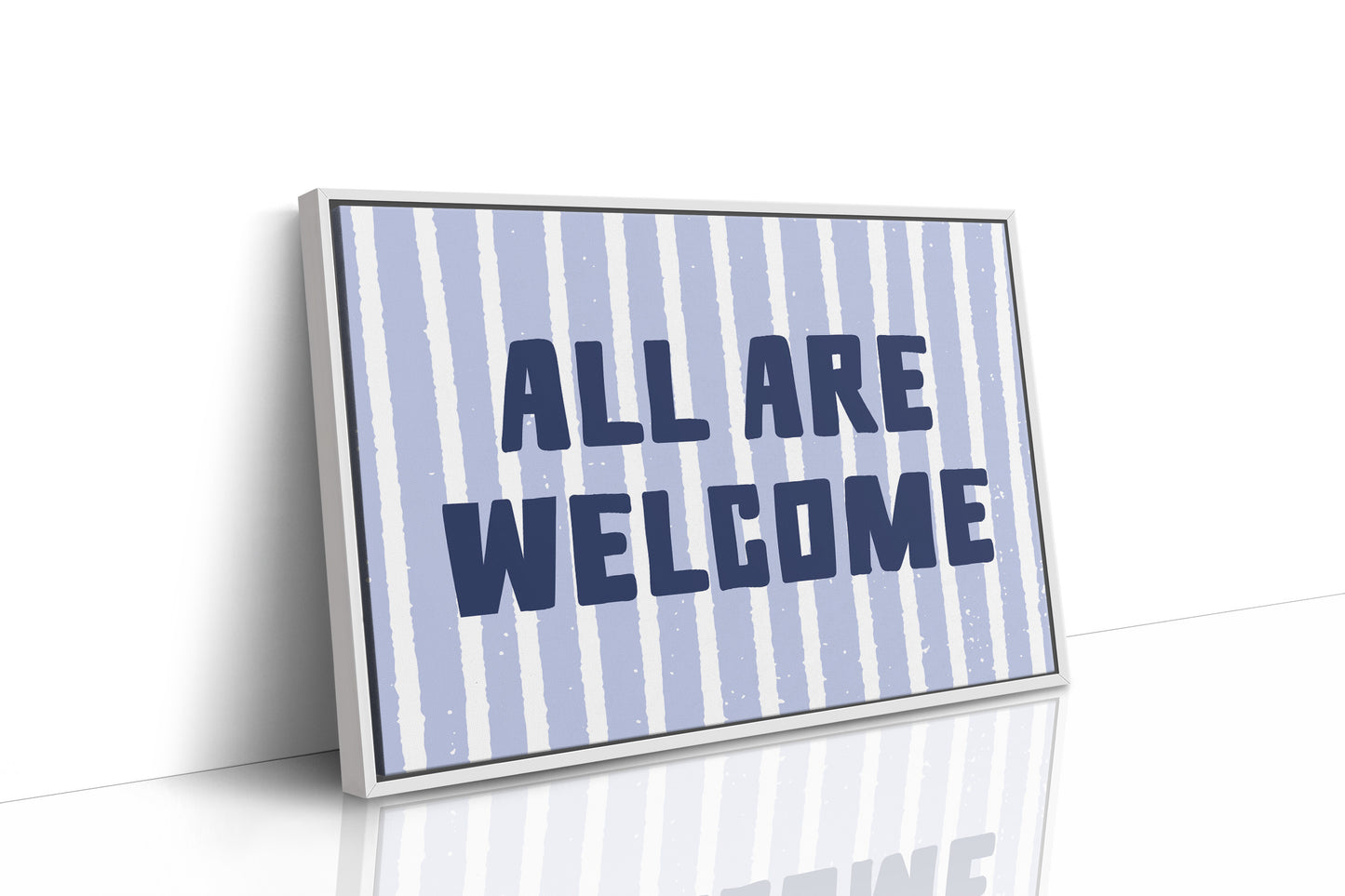 All Are Welcome Striped Print