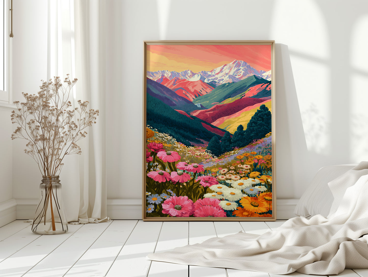 Mountains Adorned in Floral Splendor