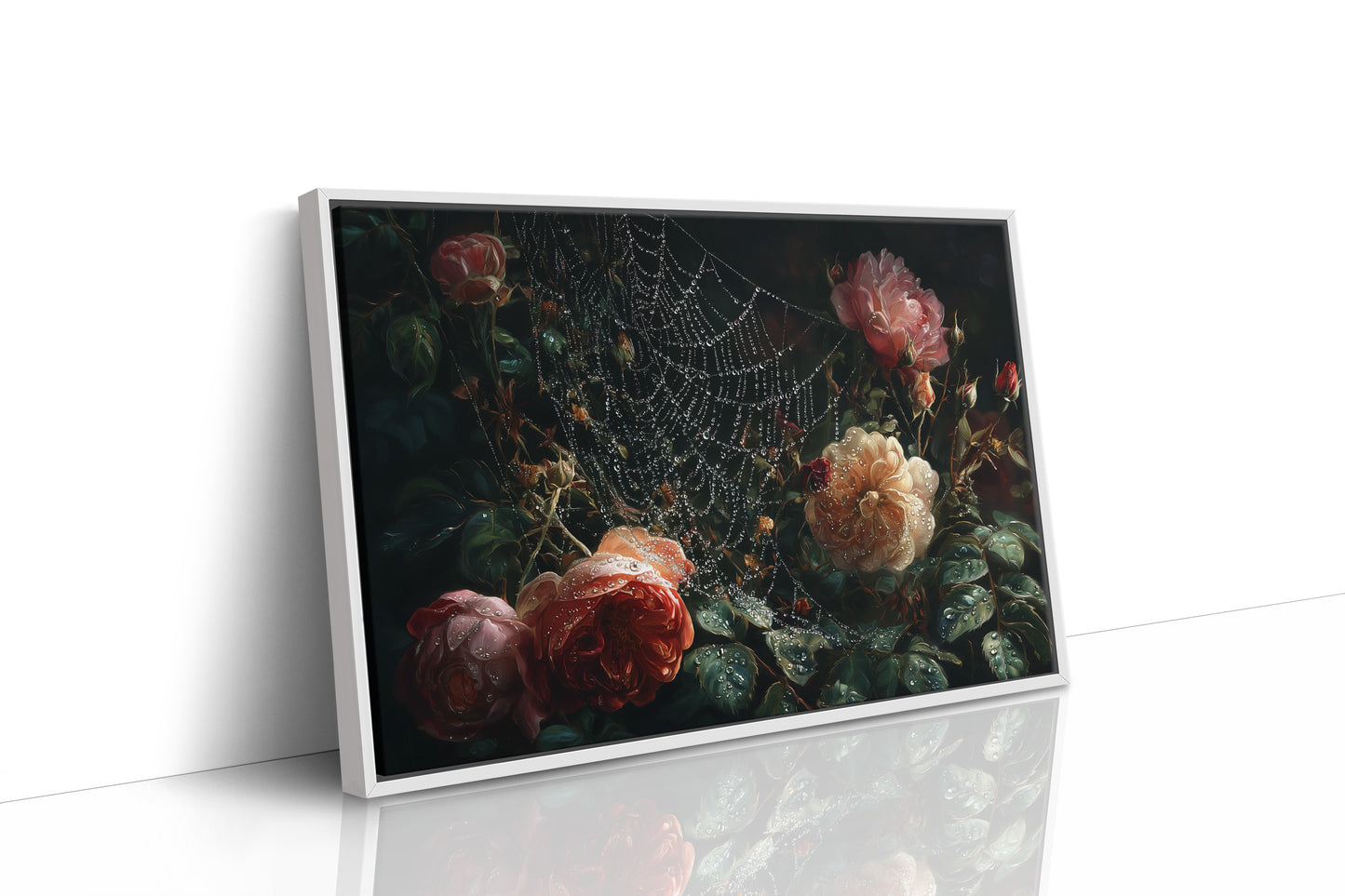 Roses Caught In Morning Dew