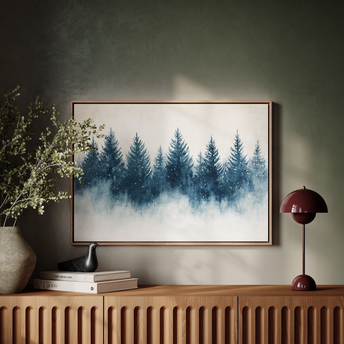 Snow Stars Dance Through Pine Night
