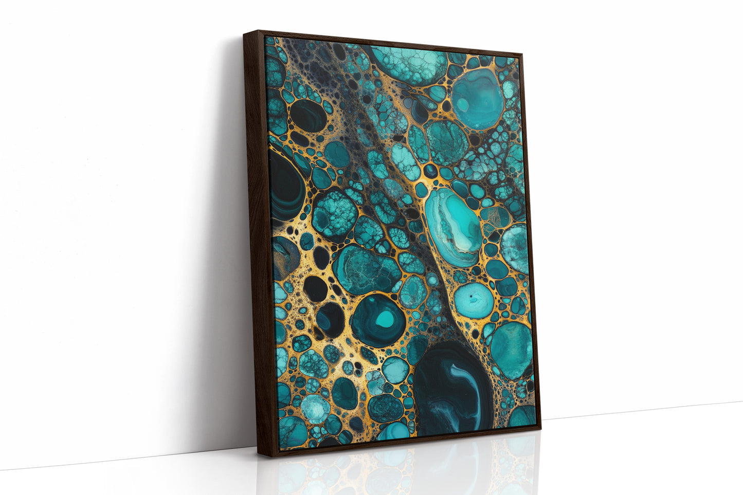 Golden Currents Beneath Turquoise Skin