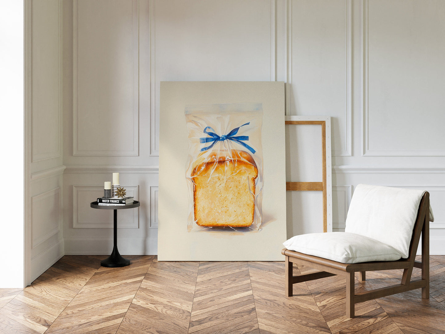 Fresh Bread Wrapped In Blue