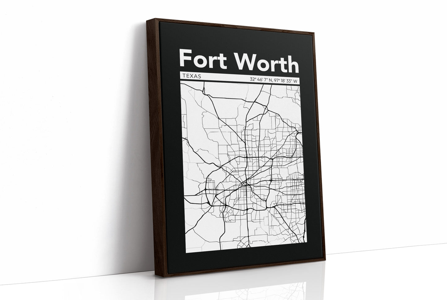 Fort Worth, Mapped in Black