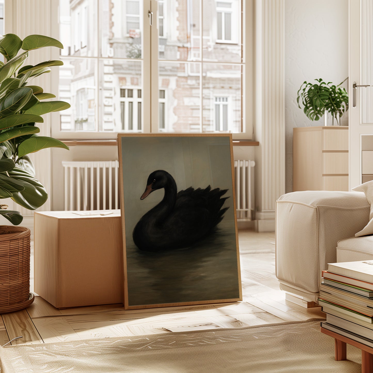 Black Swan on Still Water