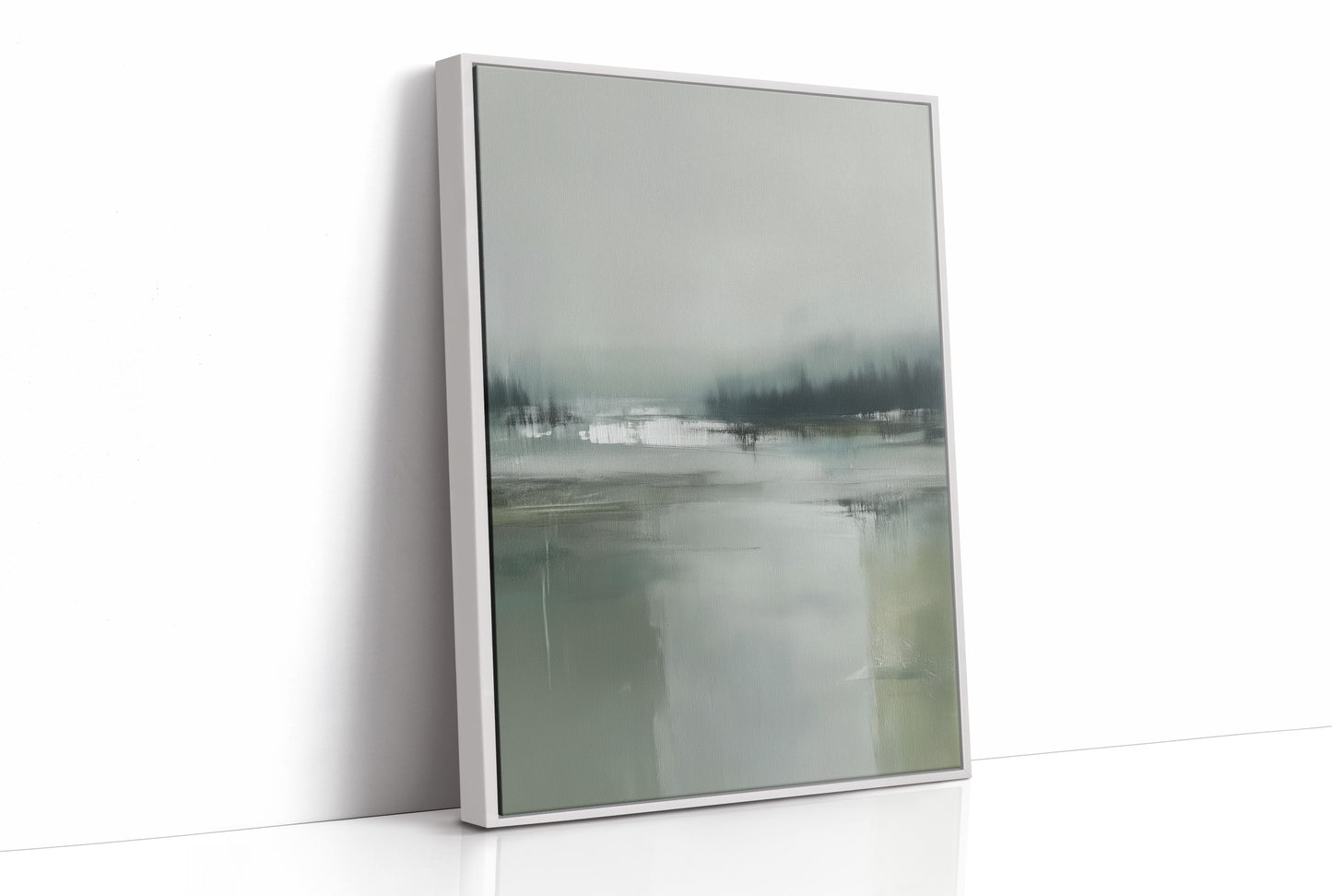 Misty Lake Finds Morning Silence