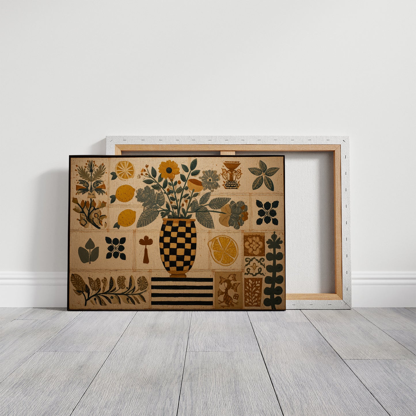 Checkered Vessel Holds Folk Garden Memories