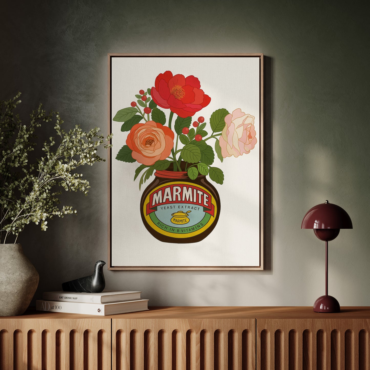 Roses in a Marmite Jar