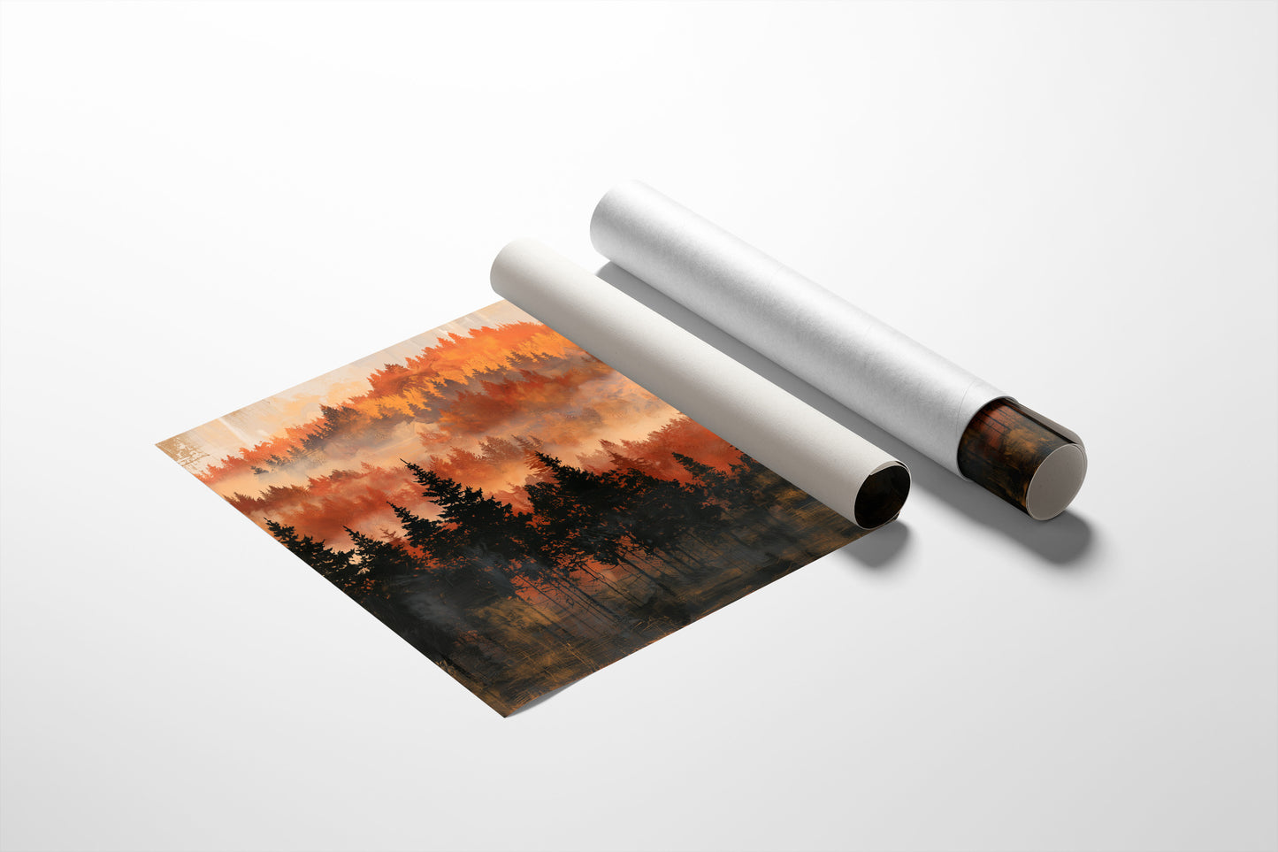 Ridgeline in Amber Fog