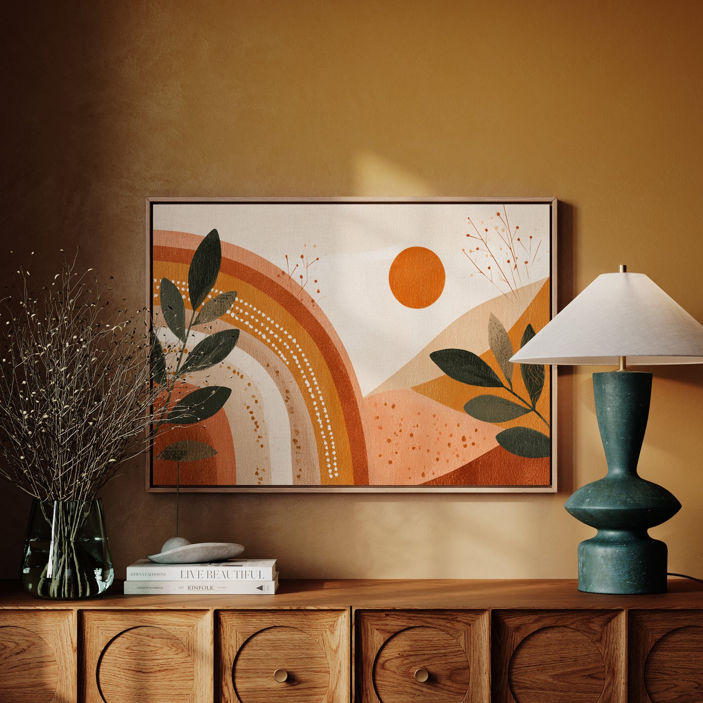 Sunset Over Earthly Tones