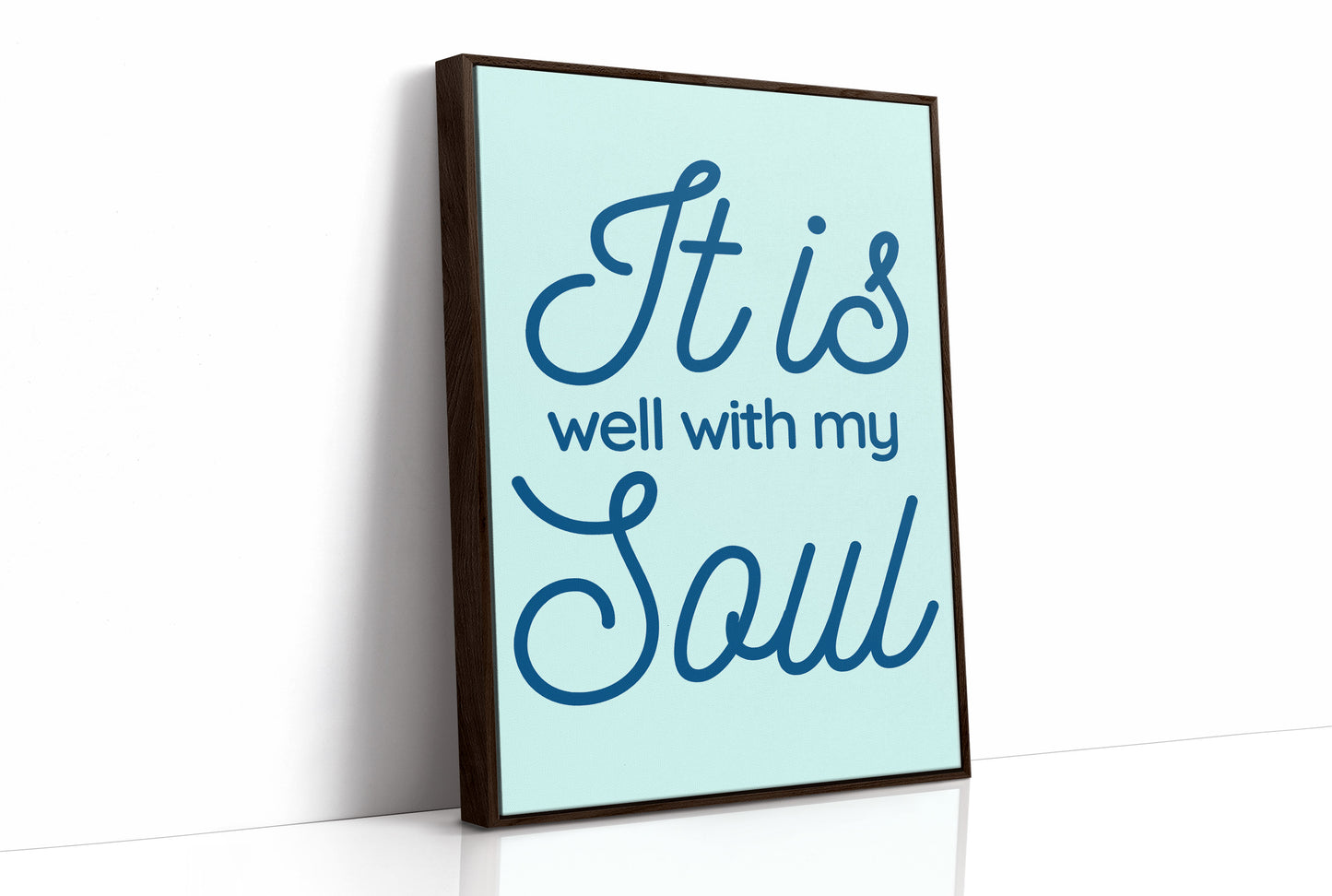 Serene Words On Mint Canvas