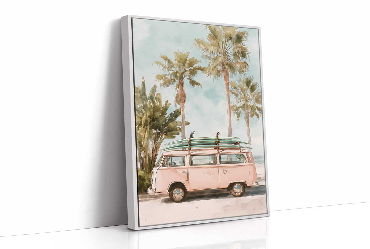 Parked Between Palm Trees