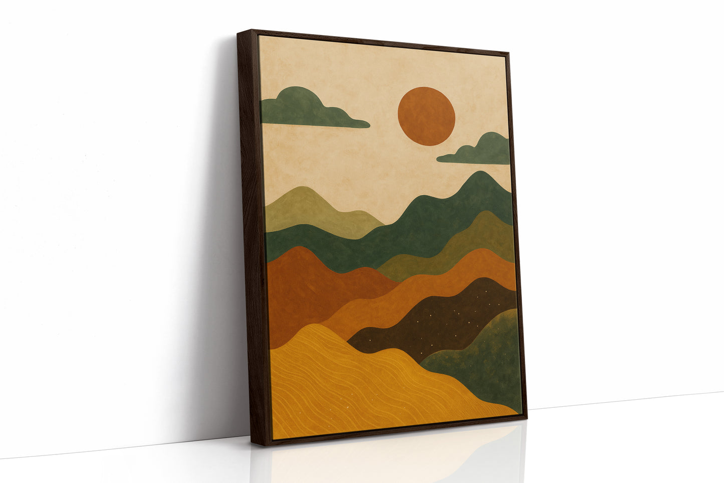 Desert Dunes Under Burnt Sun