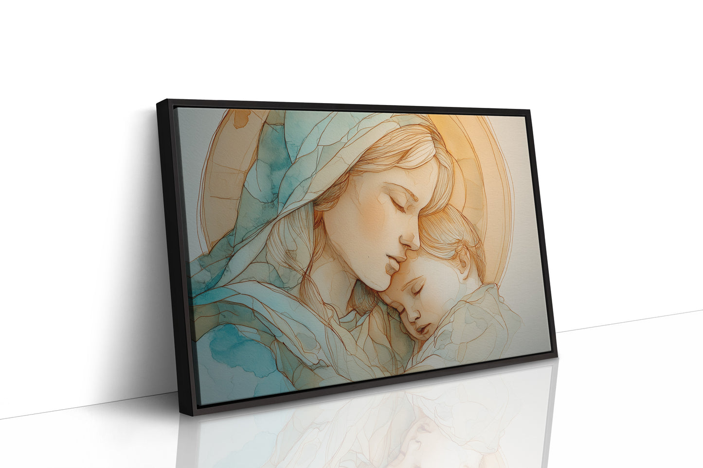 Tender Moments In Aqua Gold