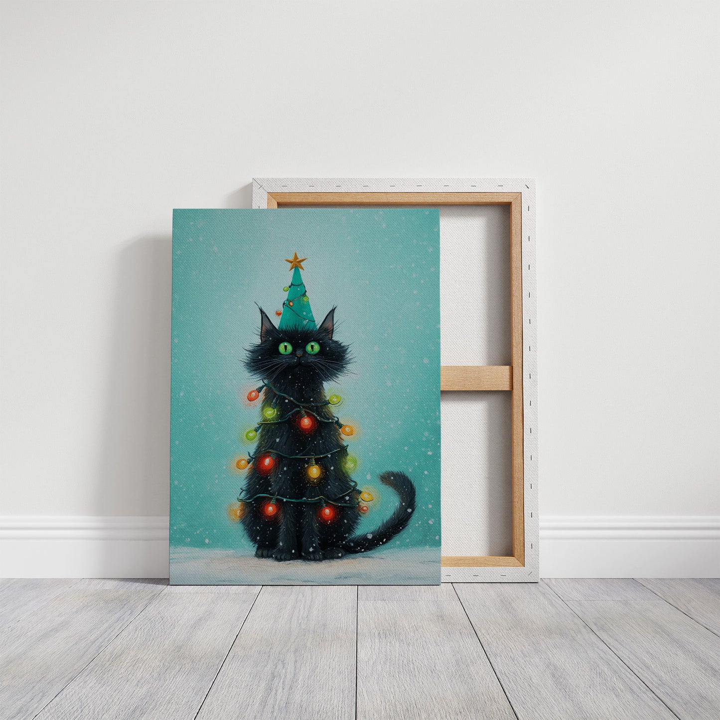 Black Cat Becomes Christmas Magic