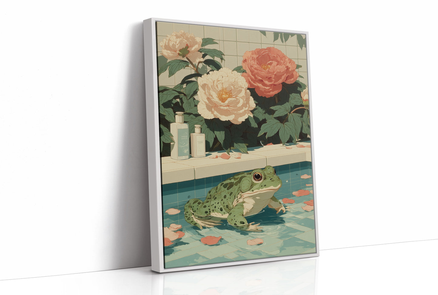 Frog Prince Meets Garden Peonies