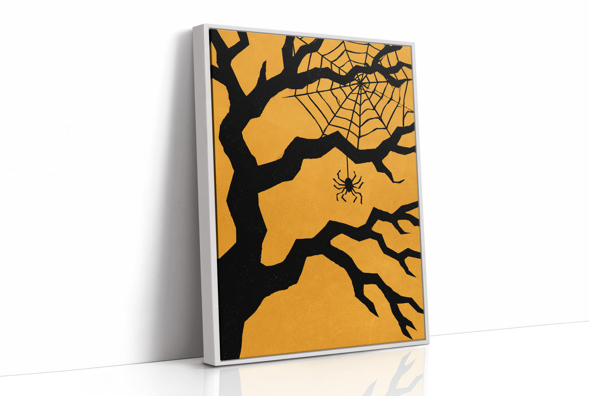 Just Hanging Around, Spookily, print in a white frame