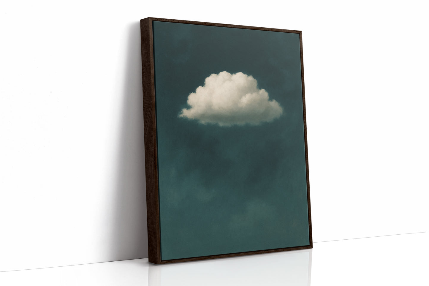 Lonely Cloud in Deep Teal Sky