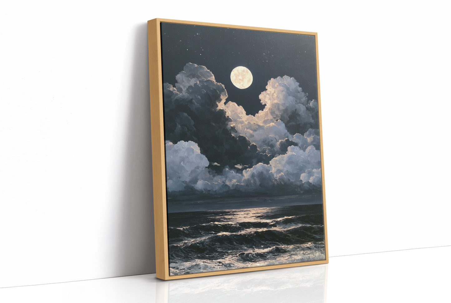 Full Moon Over Dramatic Clouds