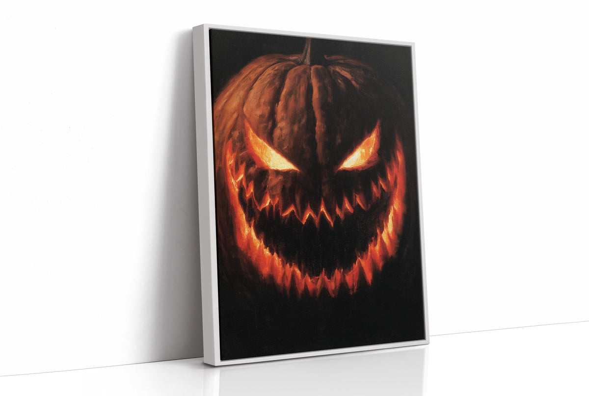 Grin And Bear The Fright, print in a white frame