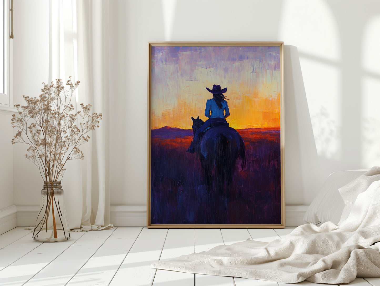 Cowgirl at Sunset Ride