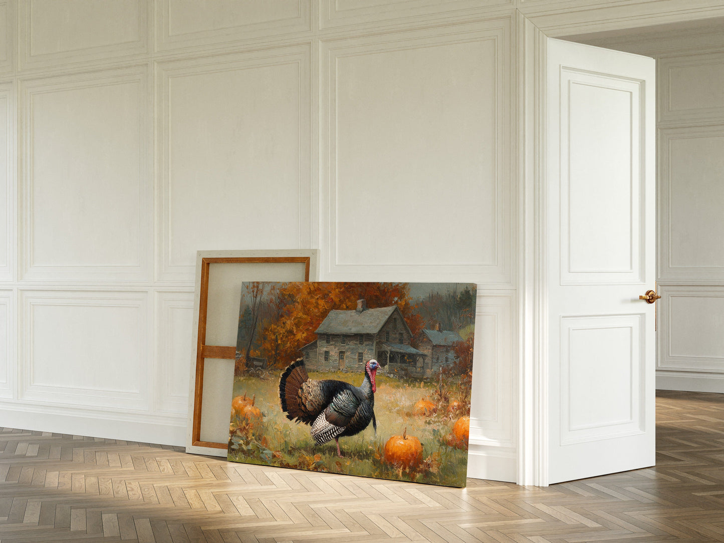 Autumn's Guest At The Farmhouse