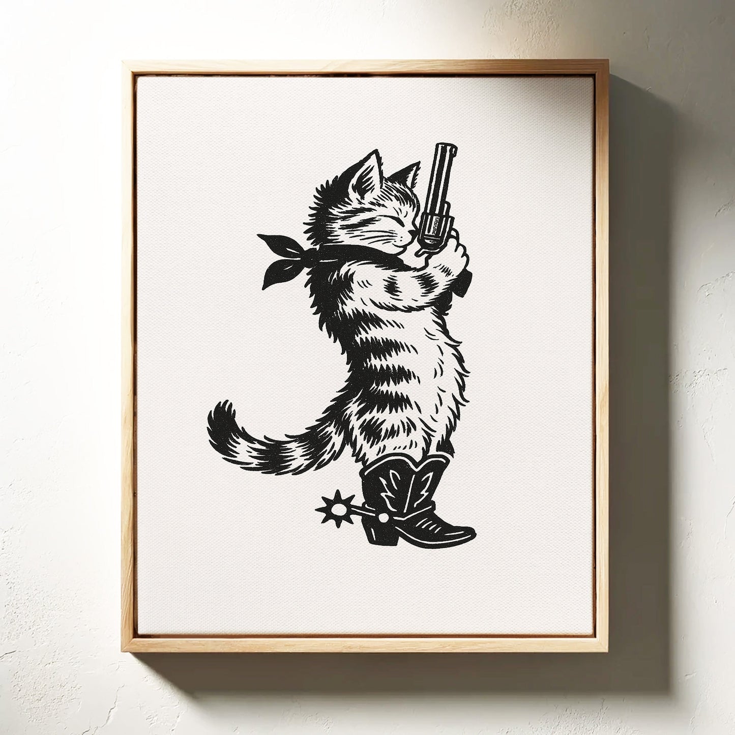 Purrpare for Trouble – Cowboy Cat Sheriff Print