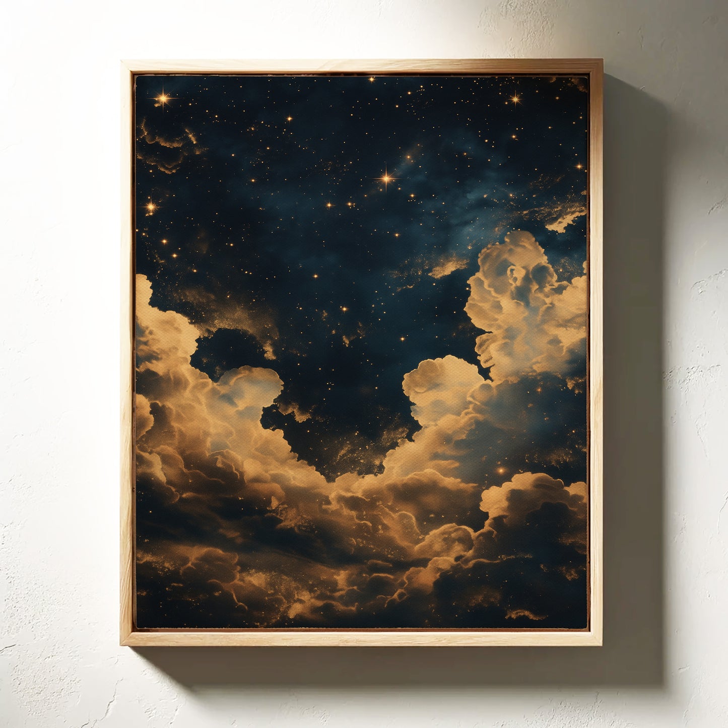 Golden Clouds Beneath a Midnight Sky