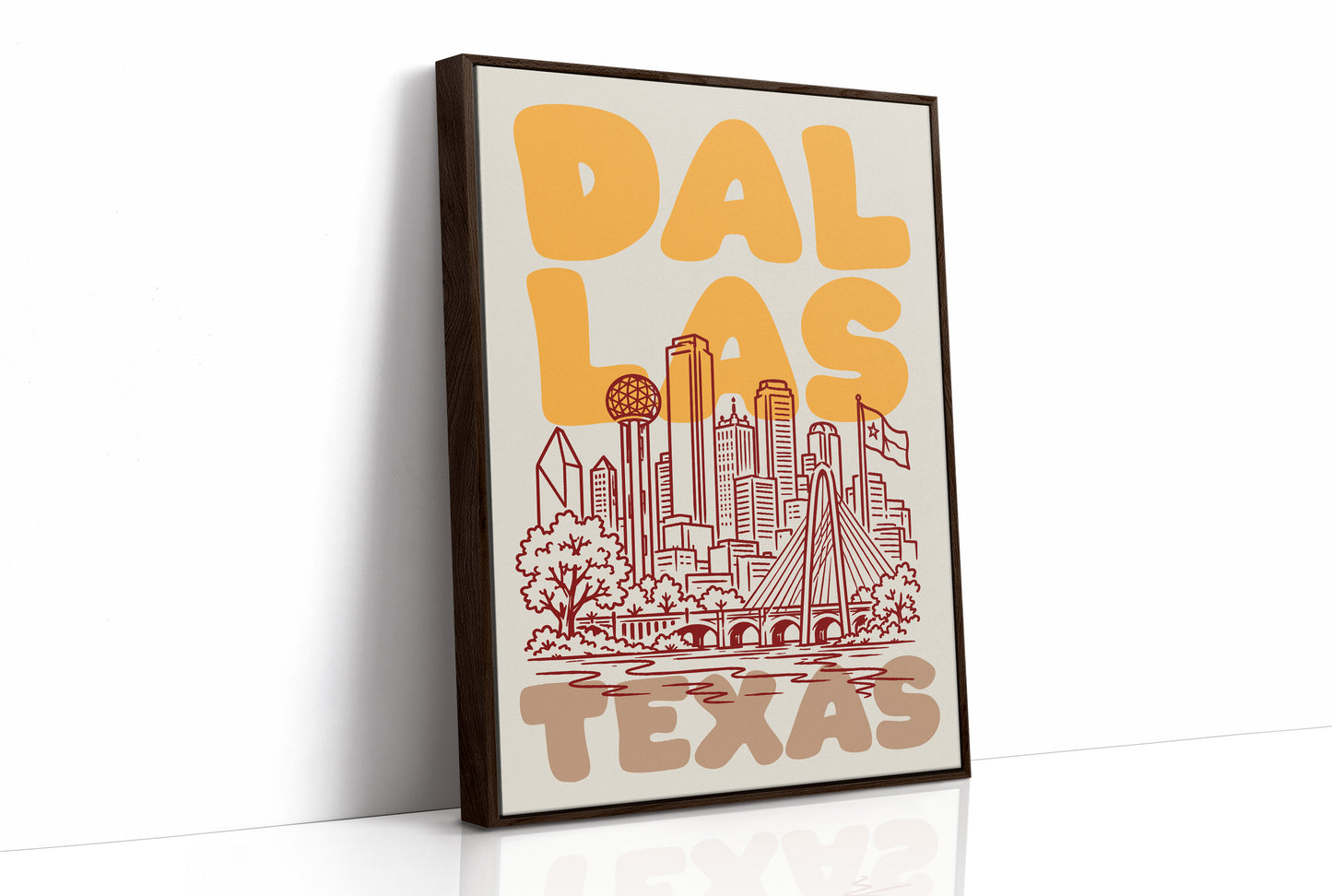Dallas, Bubble Letter Skyline