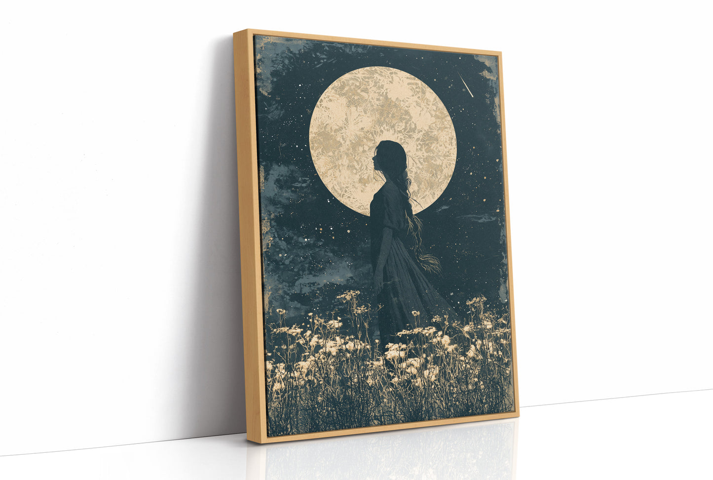 Braided Silhouette Beneath The Moon