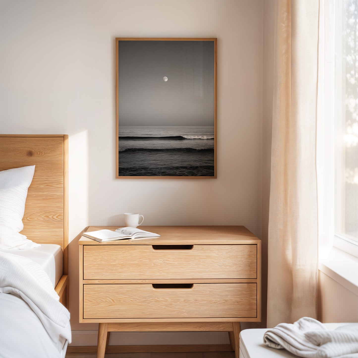Moonlit Tide and Quiet Reflections