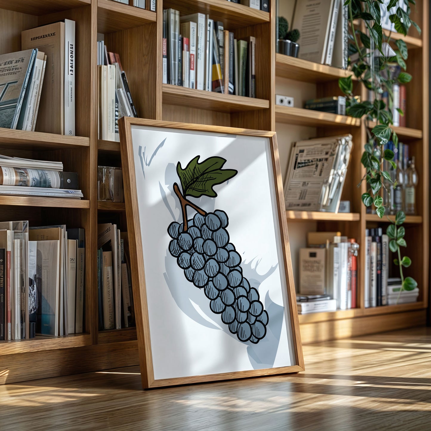 Vineyard Sketches In Steel Blue