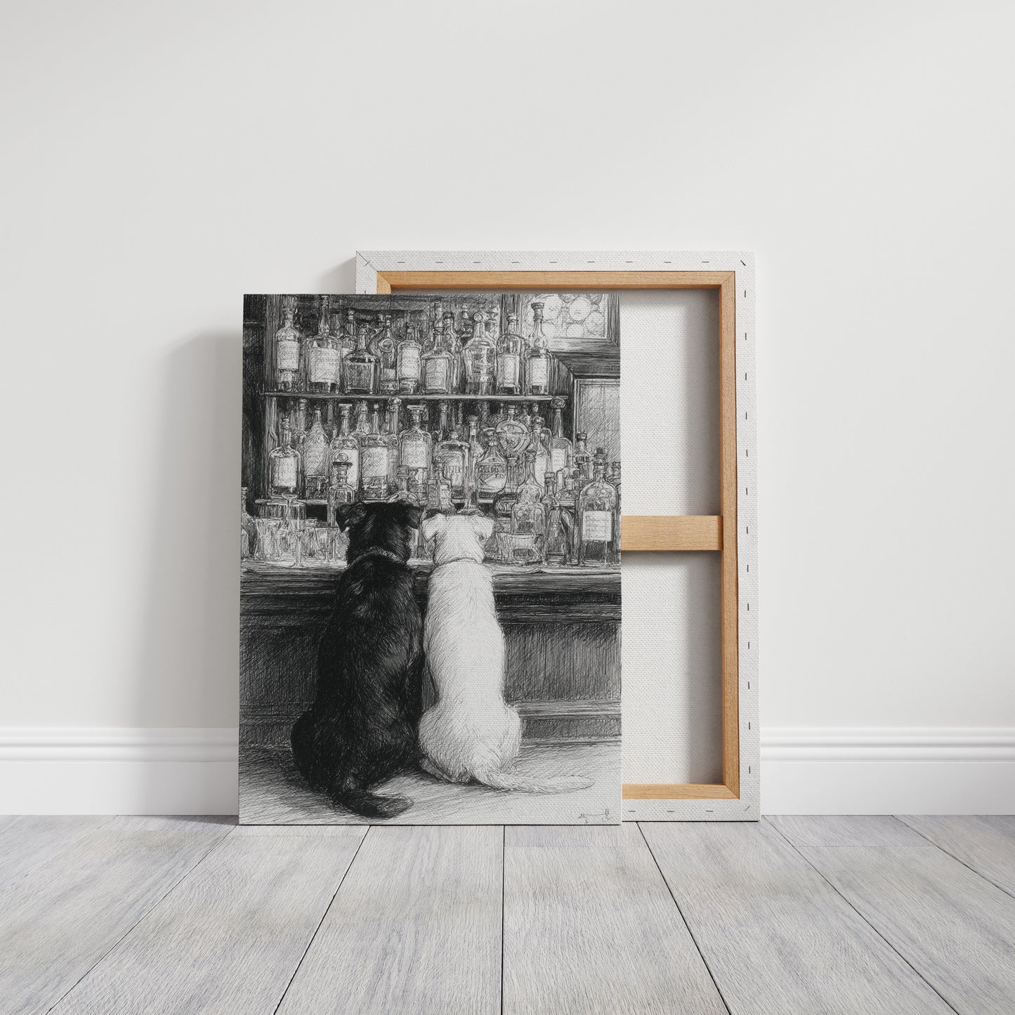 Two Friends at the Counter