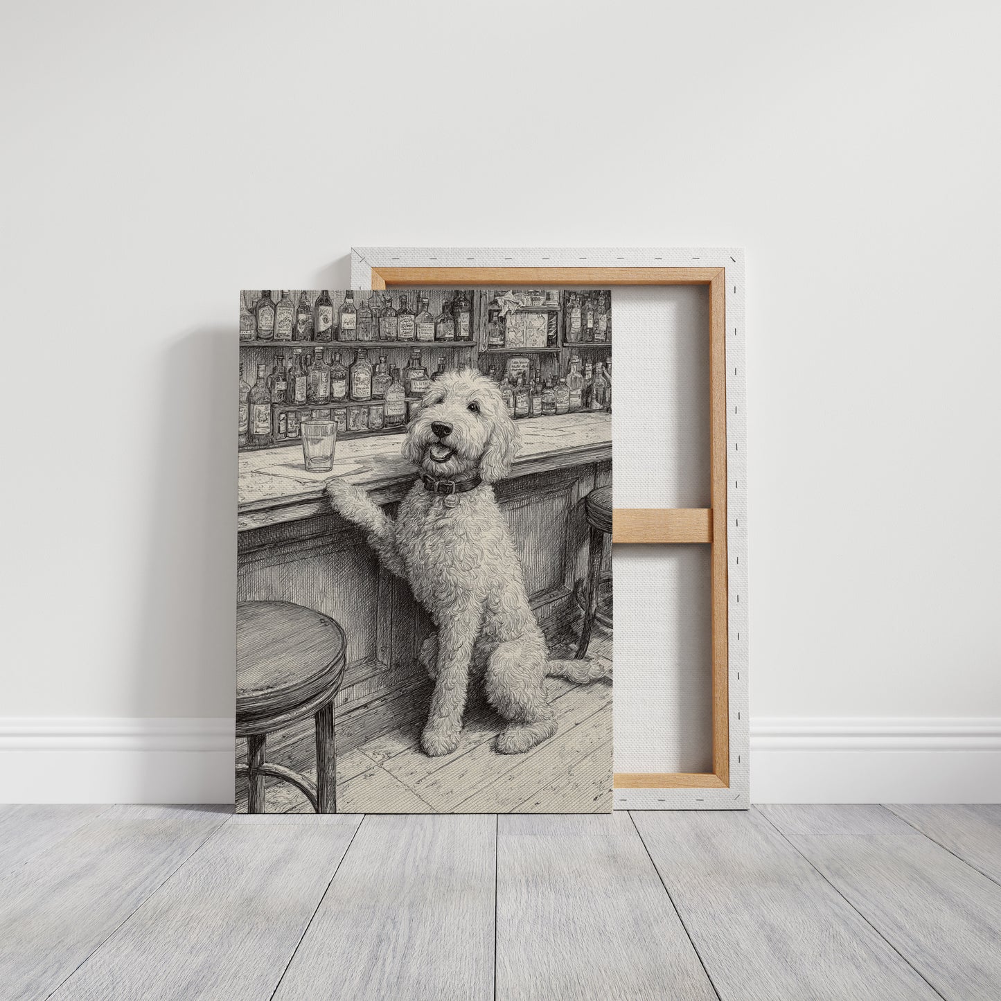 Paws Resting on the Bar