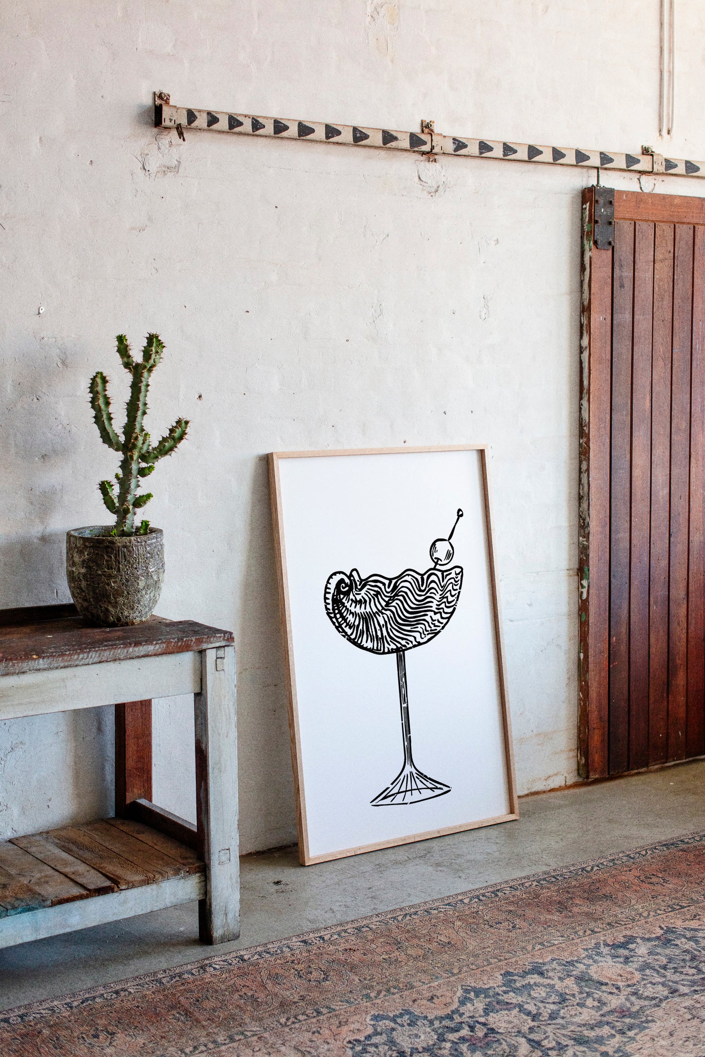 Midnight Martini Draws Wave Lines