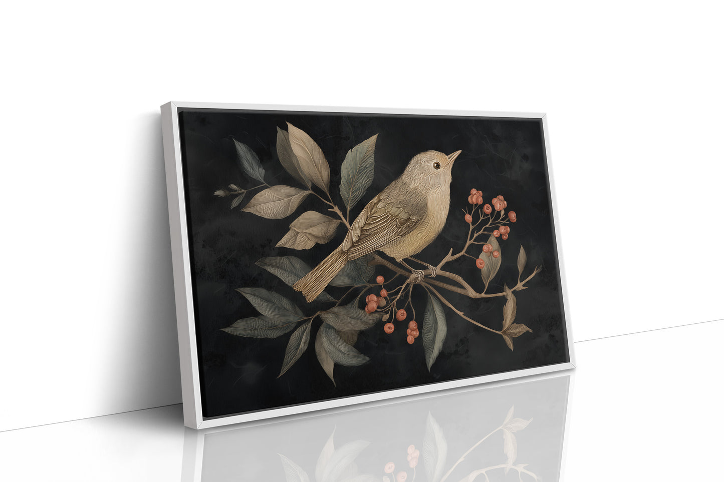 Songbird Among Autumn Berries