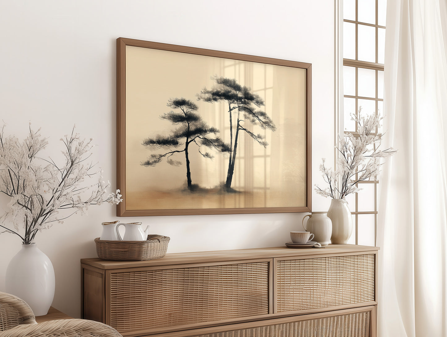 Pine Trees Dance In Morning Gold