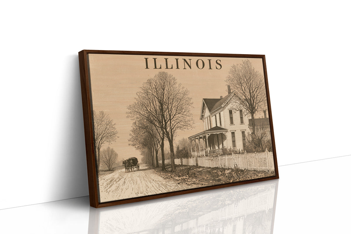 Illinois Homestead Autumn Road