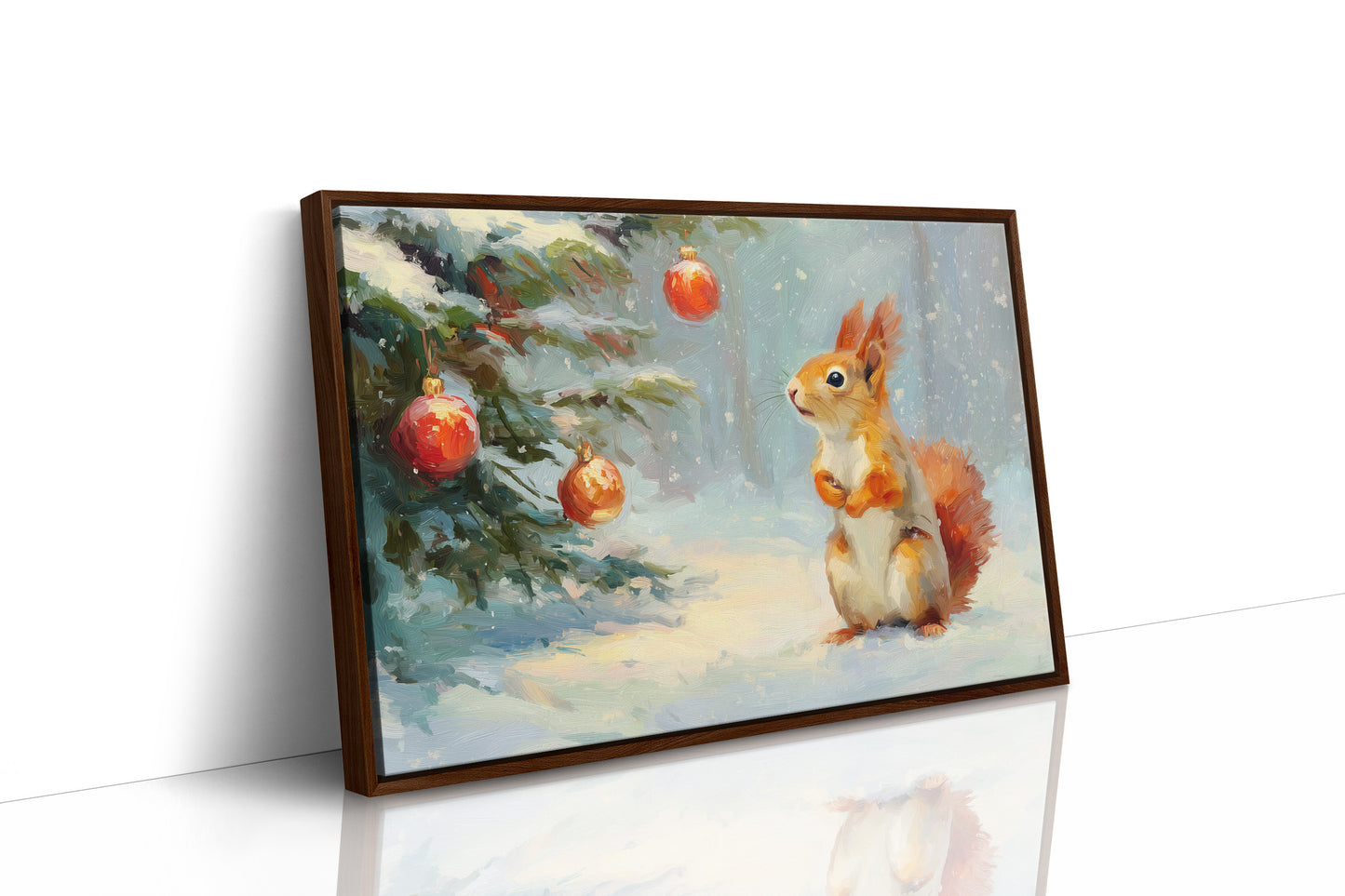 Winter Squirrel Discovers Christmas Magic