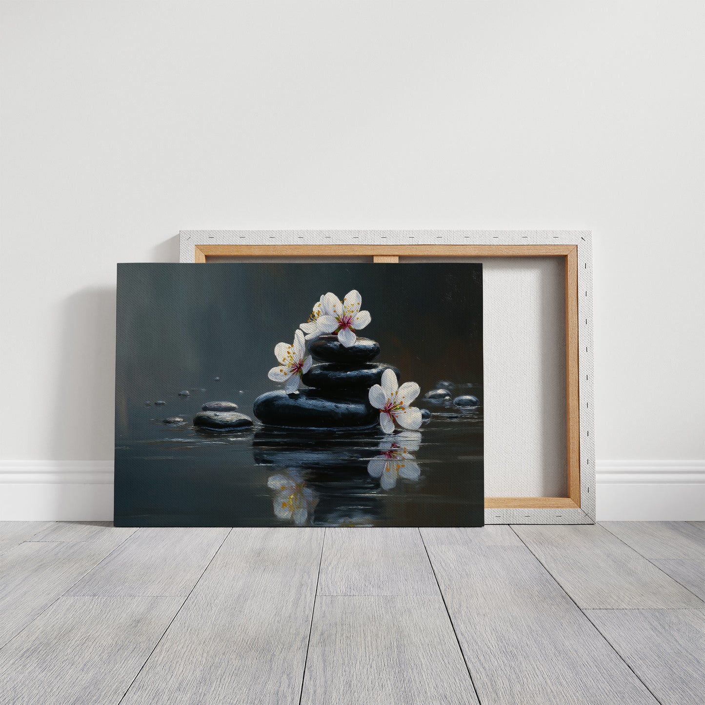 Cherry Blossoms Find Stillness Below