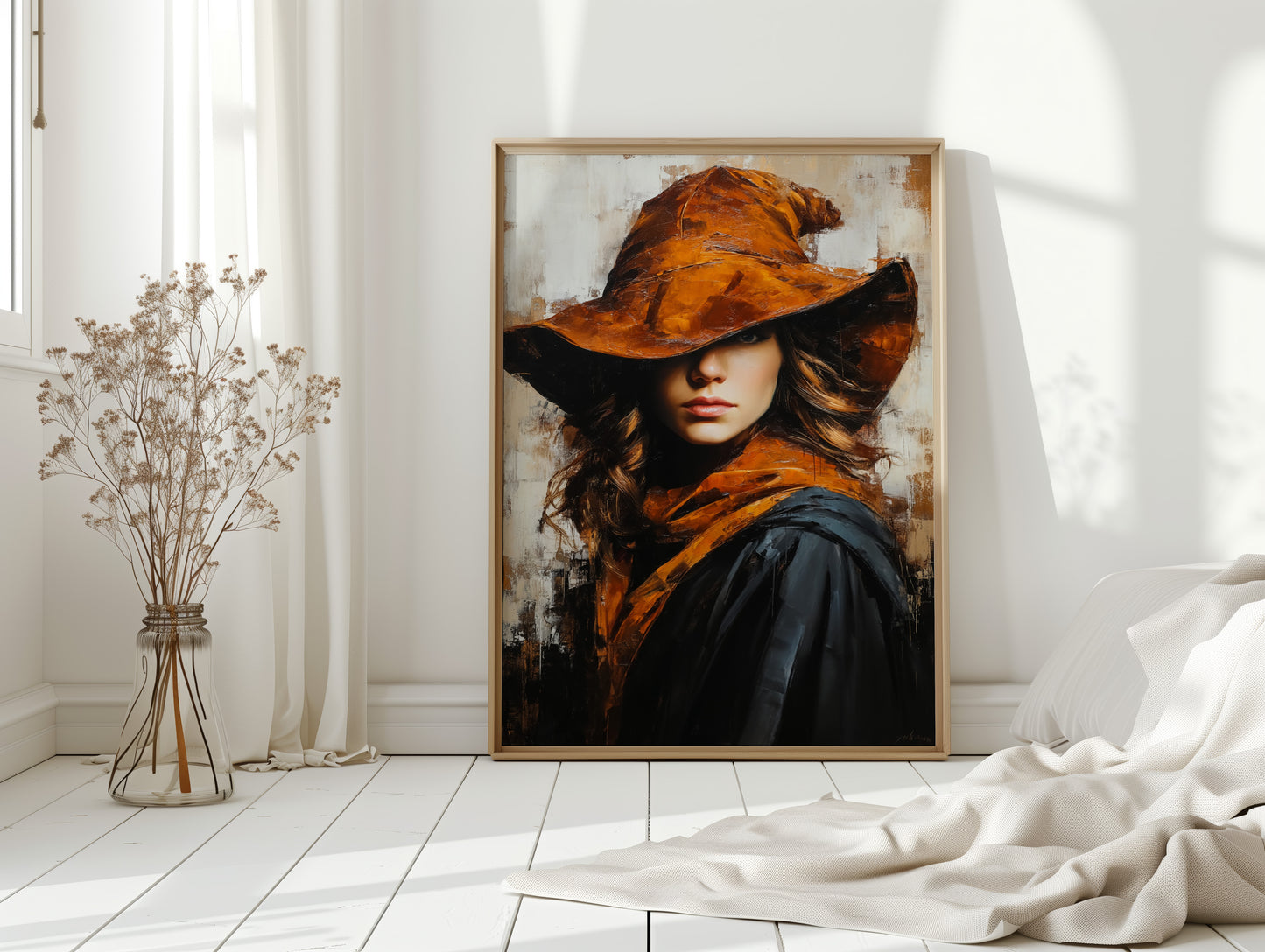 Mystical Woman in Orange Hat