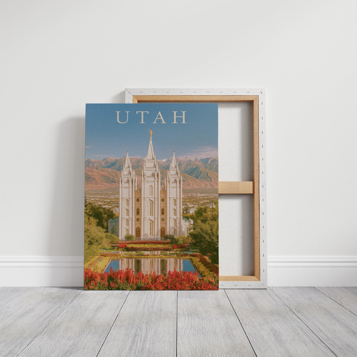 Salt Lake Temple Garden Reflection